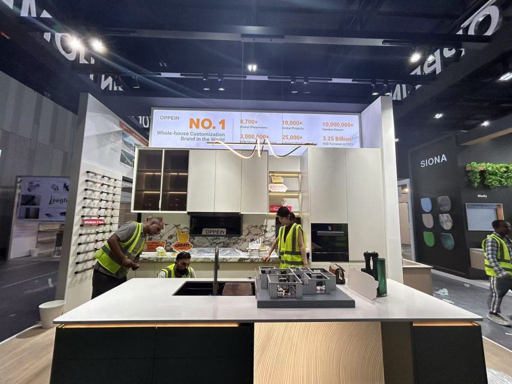 The Big 5 Dubai Oppein Home booth inside