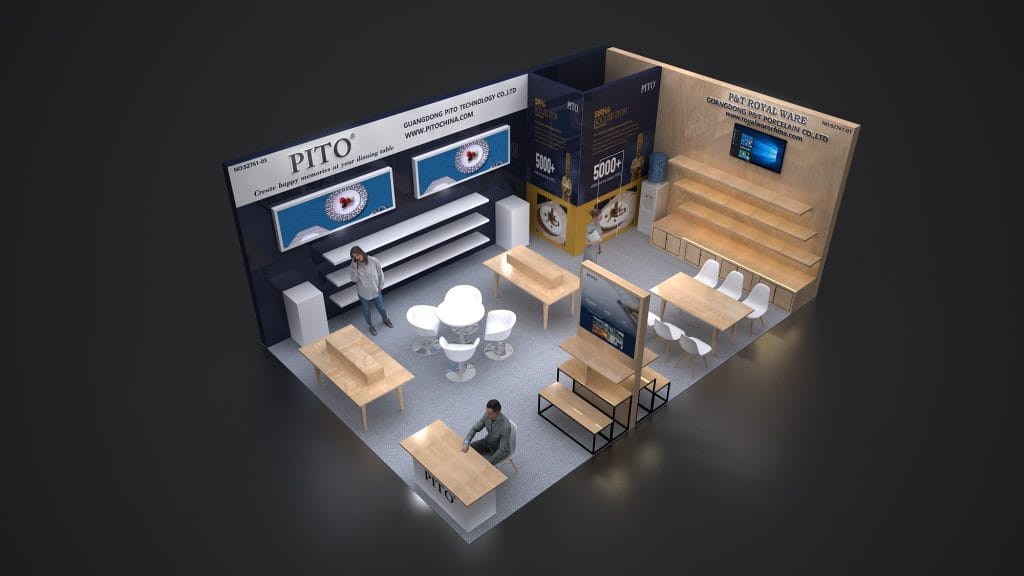 National Restaurant Association Show (NRA Show) PITO Booth rendering top view
