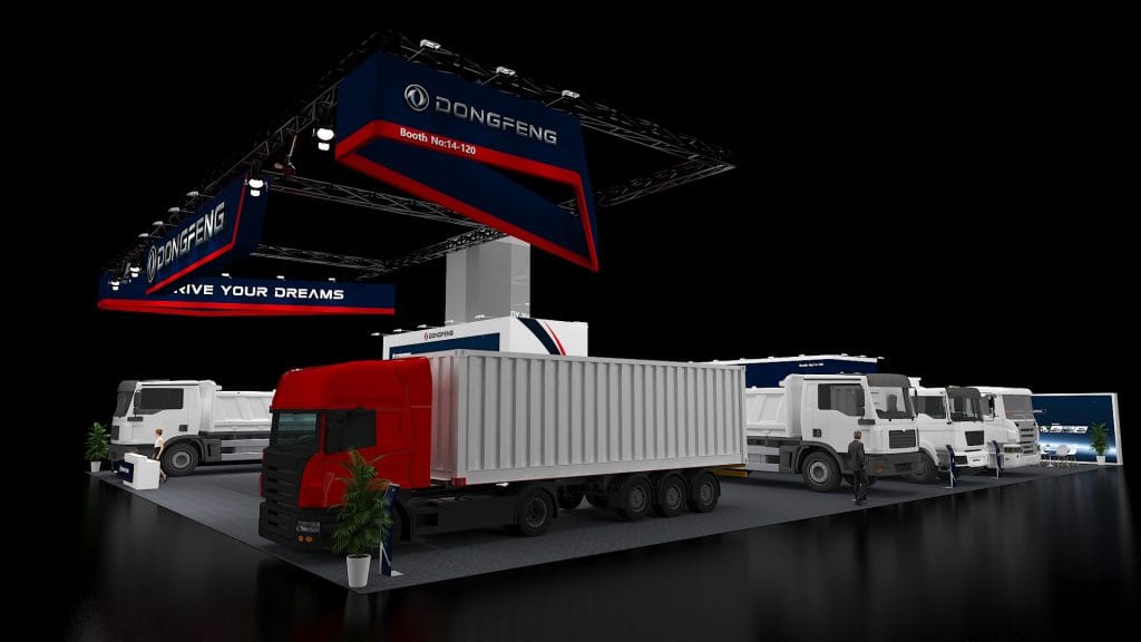 COMTRANS International Commercial Vehicle Exhibition DongFong Booth rendering right-view