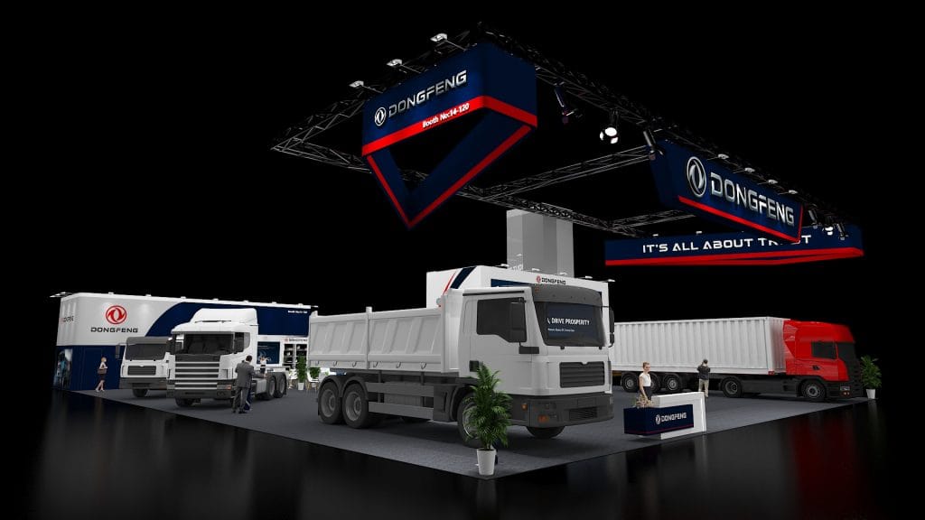COMTRANS International Commercial Vehicle Exhibition DongFong Booth rendering