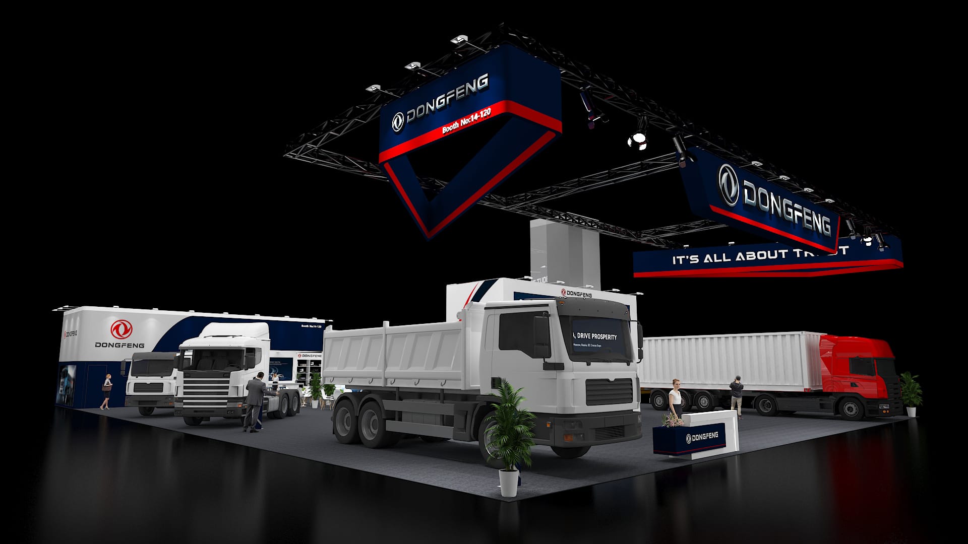 COMTRANS International Commercial Vehicle Exhibition DongFong Booth rendering