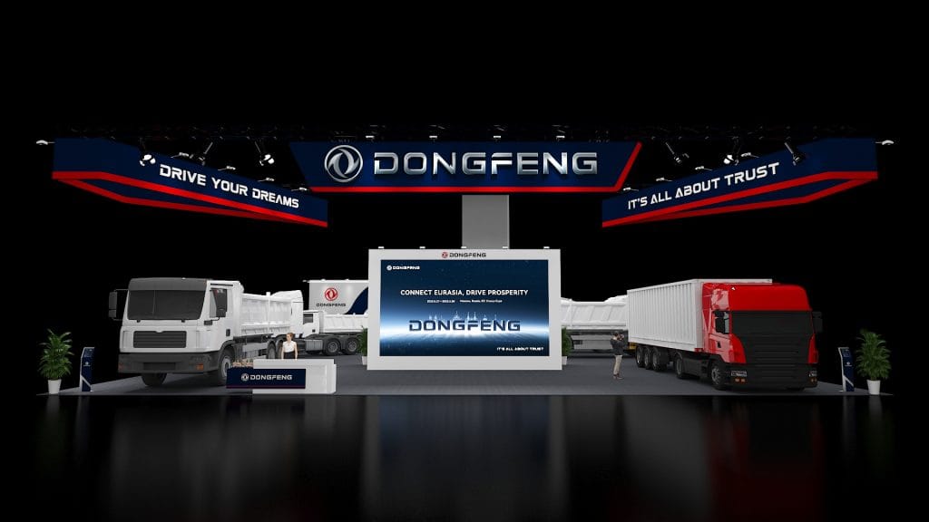 COMTRANS International Commercial Vehicle Exhibition DongFong Booth rendering front view