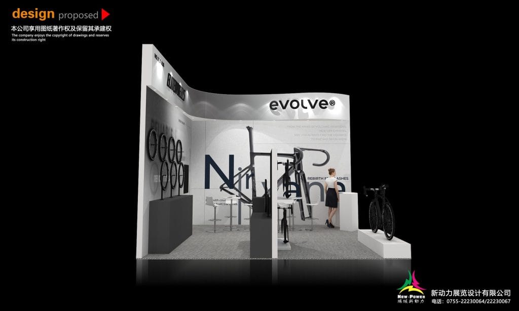EUROBIKE Evolve Booth rendering left-view