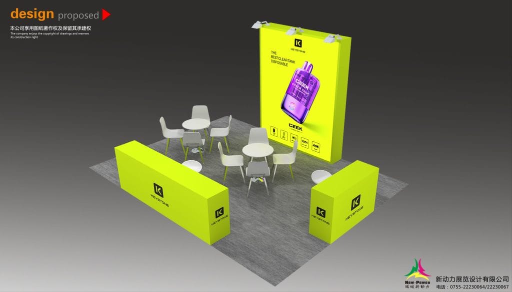 World Vape Show Dubai KeyStone Booth rendering