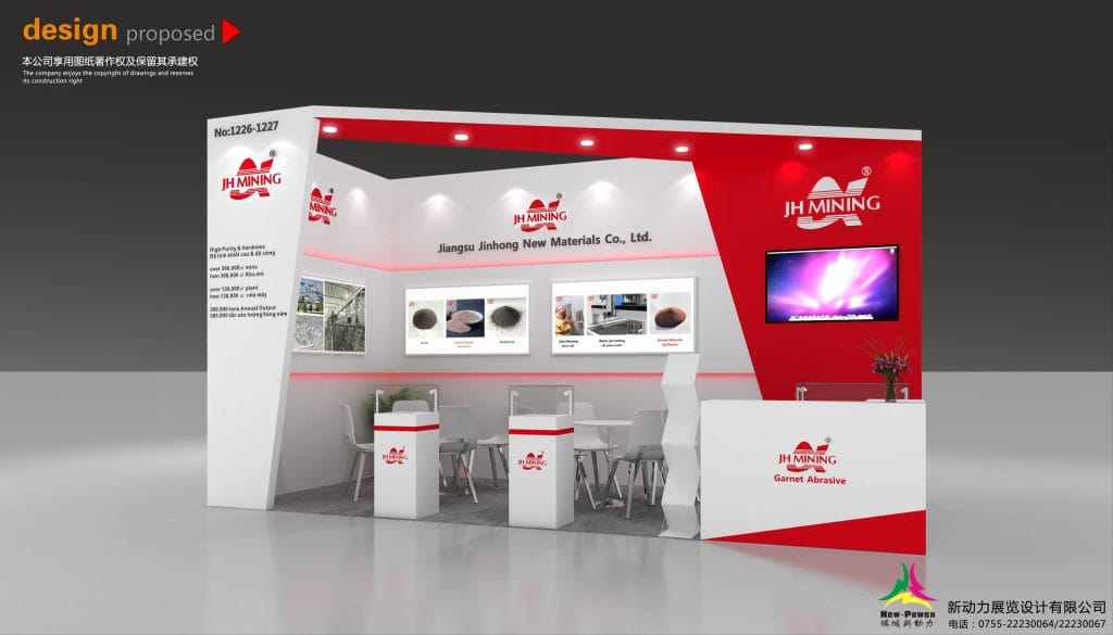 Vietbuild JH MINING Booth Rendering front