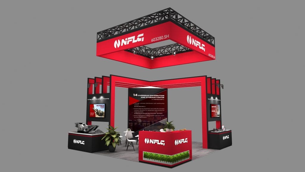 Thailand International Construction & Mining Technology Expo Booth Rendering front