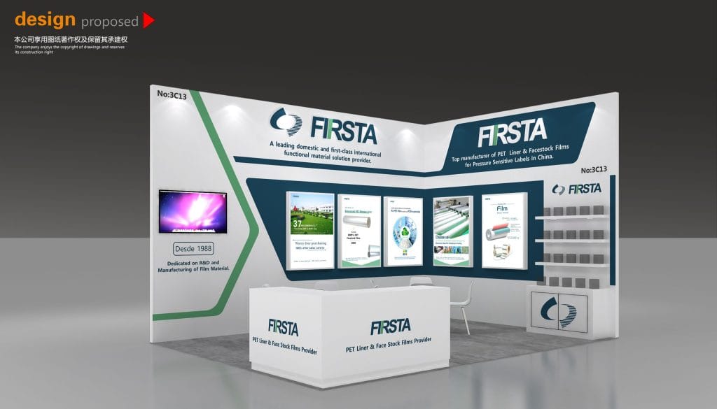 Labelexpo Europe FIRSTA booth rendering front