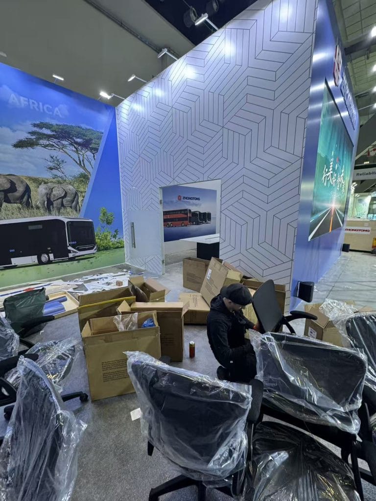 Busworld Europe ZhongTong booth on-site