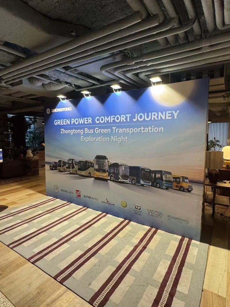 Busworld Europe ZhongTong booth backdrop