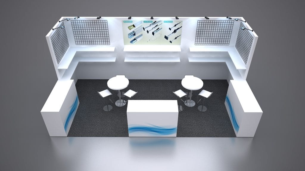 Automotive Aftermarket Products Expo (AAPEX) Caino booth rendering top view
