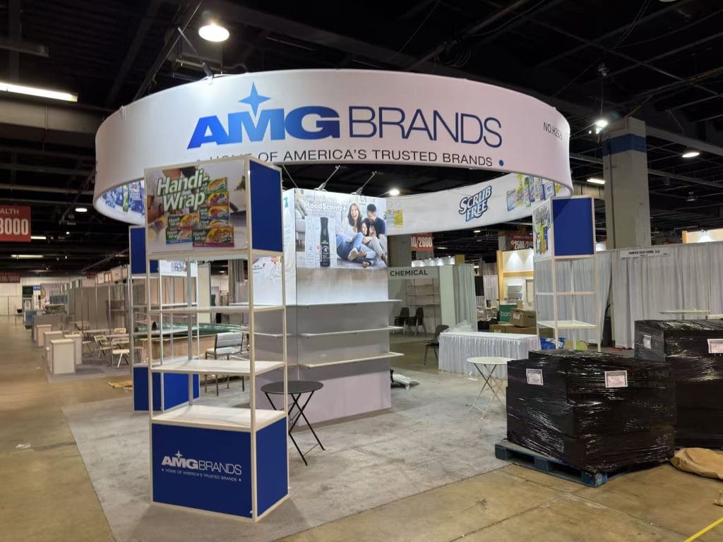 PLMA’s Annual Private Label Trade Show AMG Brands Booth live front-view