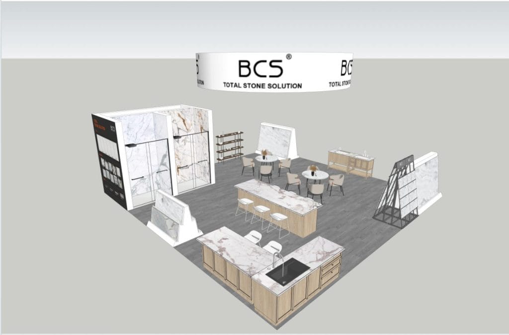 Coverings BCS Total stone solutions Booth rendering