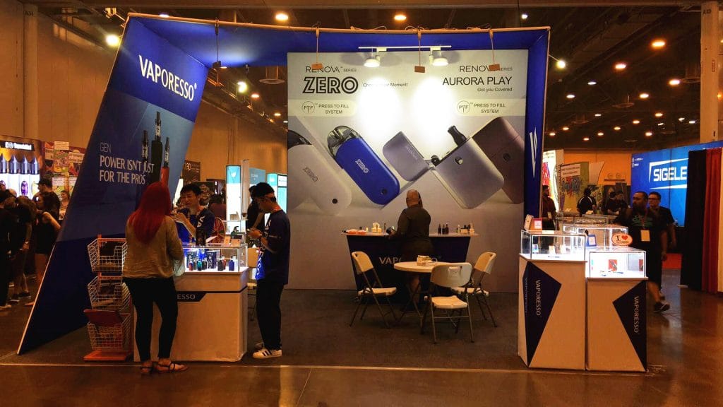 Tobacco Plus Expo (TPE) Vaporesso Booth front