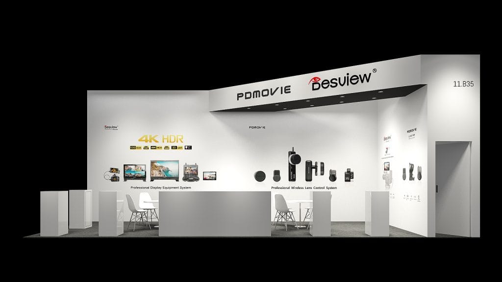 International Broadcasting Convention (IBC) PDMOVIE Booth Rendering front