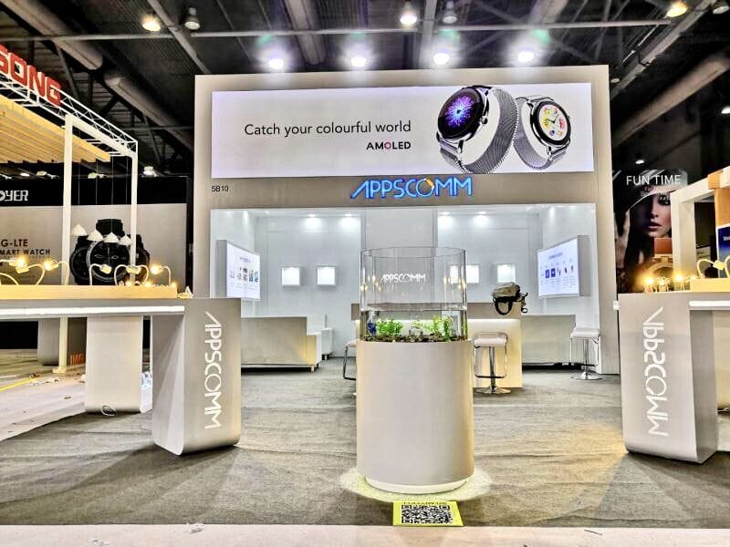 Hong Kong Electronics Fair APP Scomm Booth front