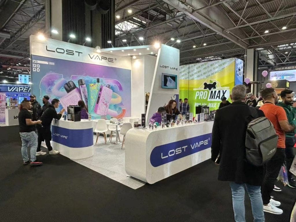 Vaper Expo UK Lost Vape Booth left-view