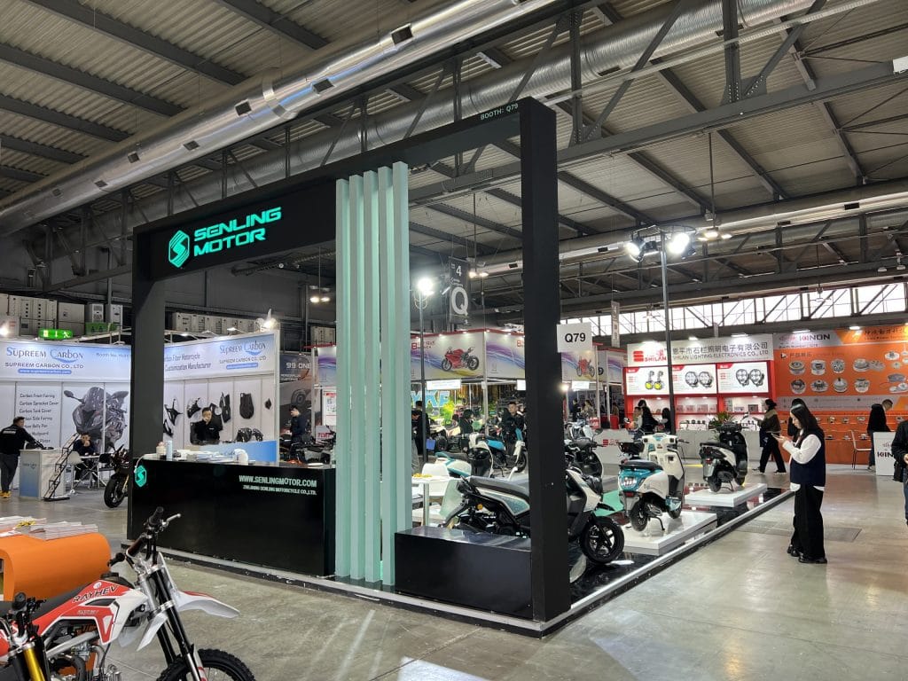 EICMA International Two-Wheeler Exhibition Senling Motor Booth back