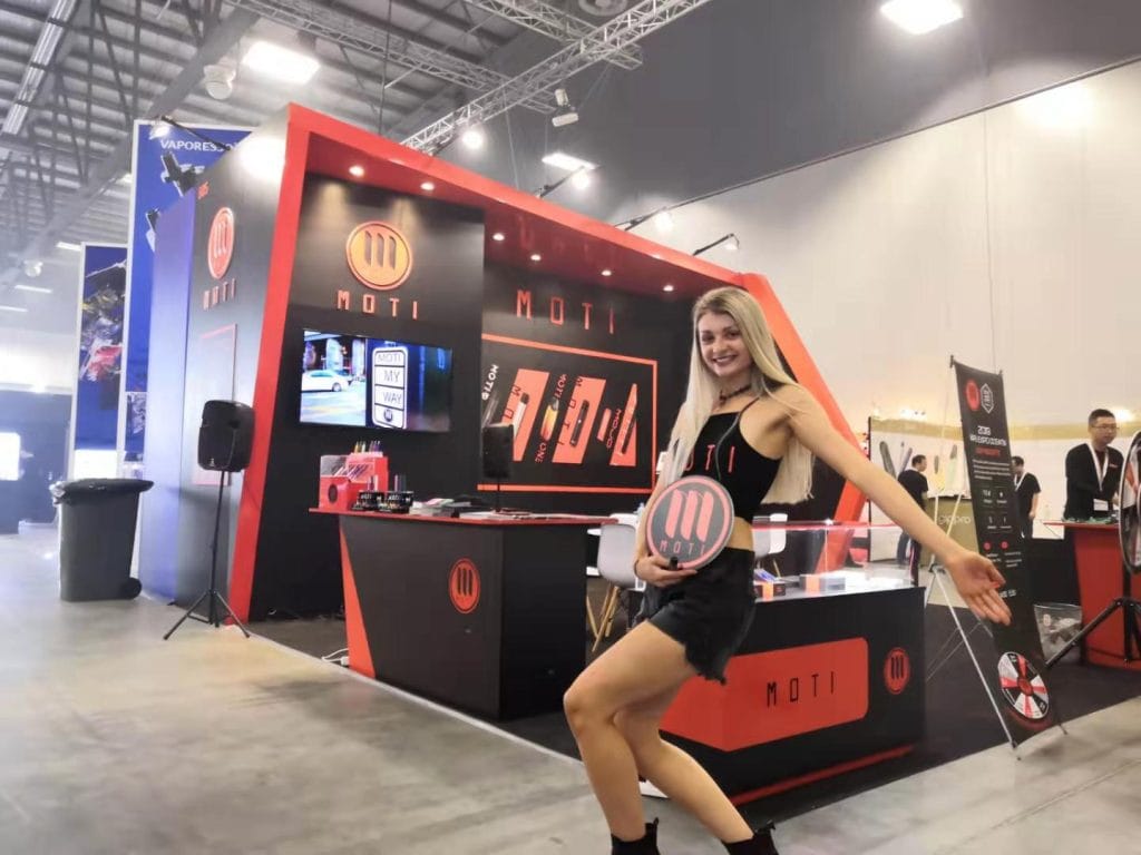 Oceania Vape Expo Moti Booth left view
