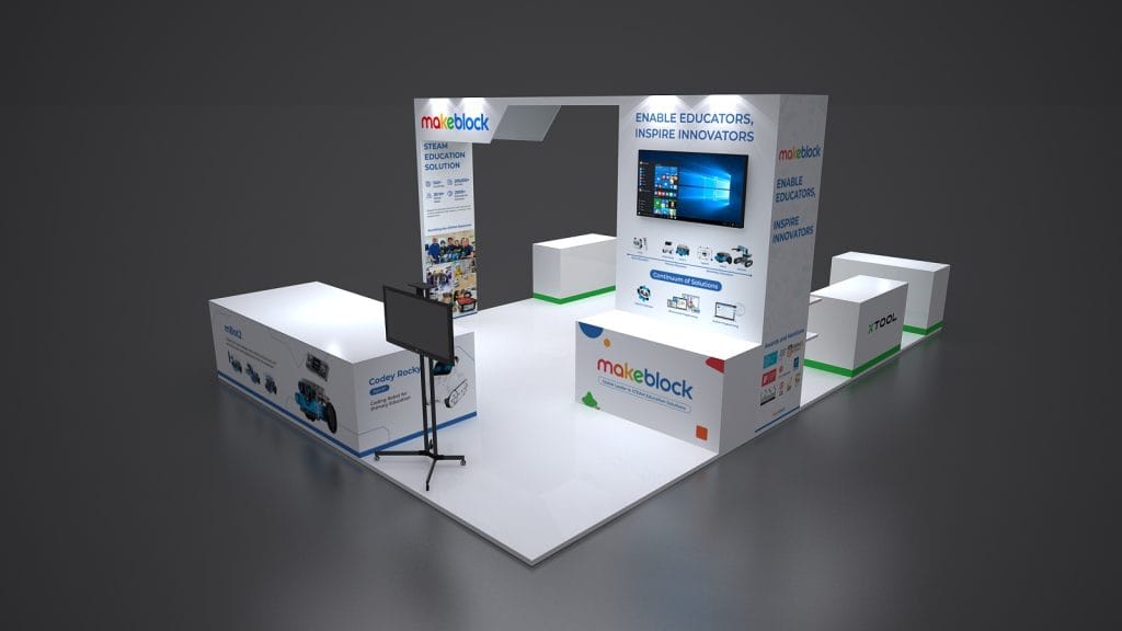 Philadelphia education trade show Xtool booth rendering front