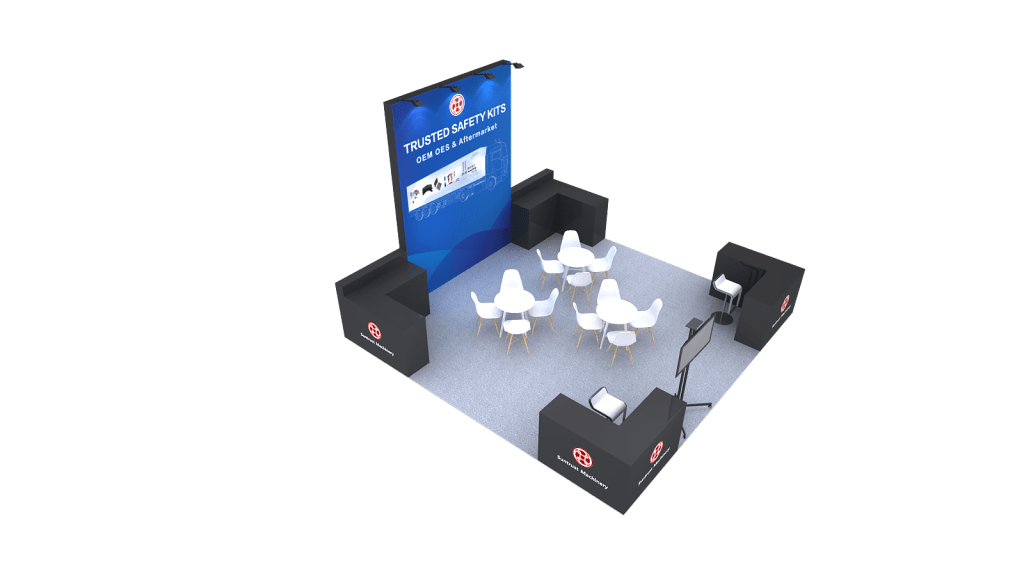 Automotive Aftermarket Products Expo (AAPEX) Suntrust machinery Booth rendering top-view