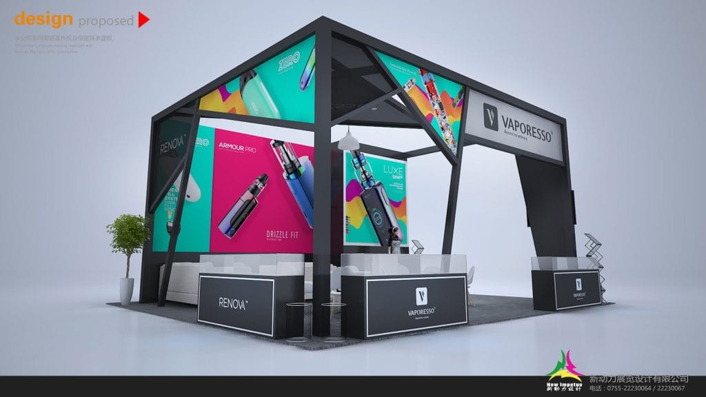 Vapexpo Paris VAPORESSO Booth rendering