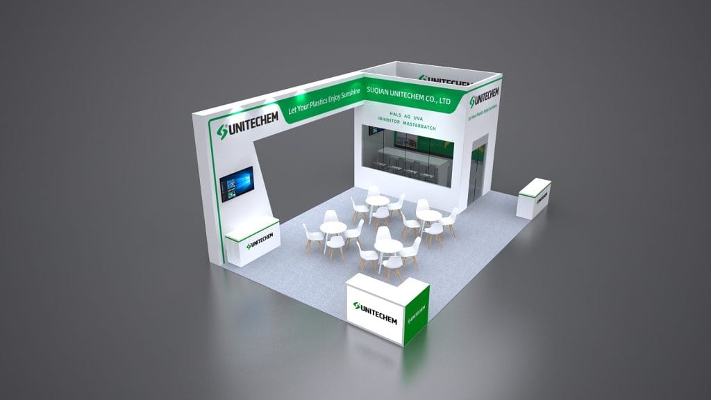 NPE: The Plastics Show UNITECHEM booth rendering top view