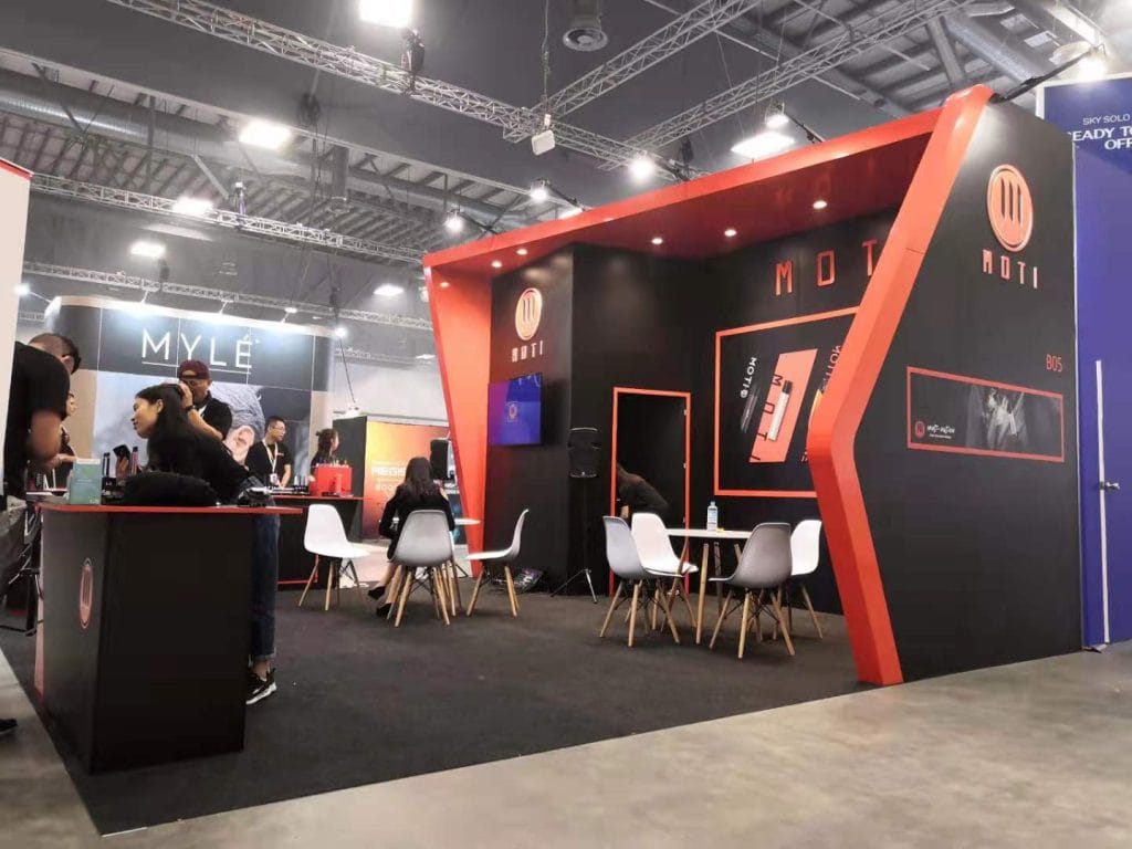 Oceania Vape Expo Moti Booth right view