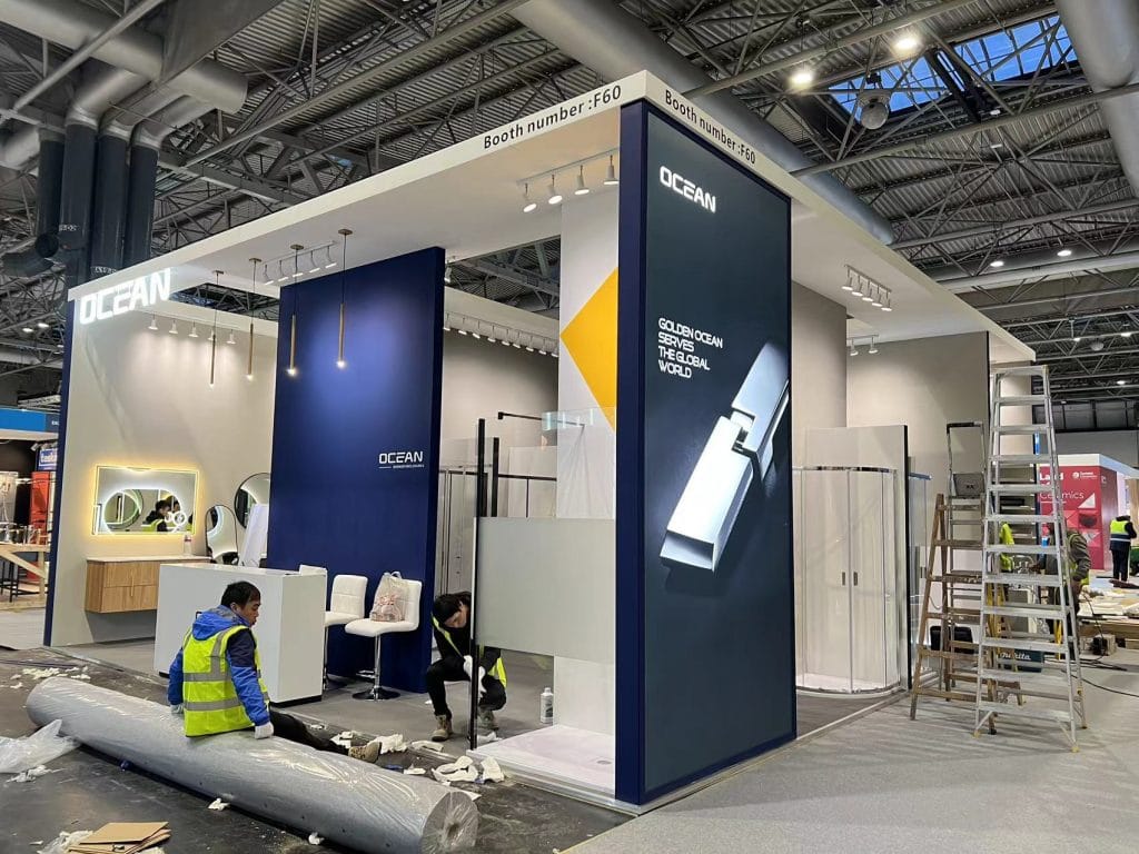 kbb Birmingham International Kitchen, Bedroom & Bathroom Exhibition O.CEAN Booth on-site front