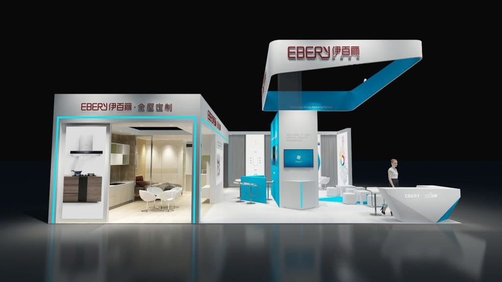 Germany Cologne Furniture Fair EBERY Booth rendering left-view