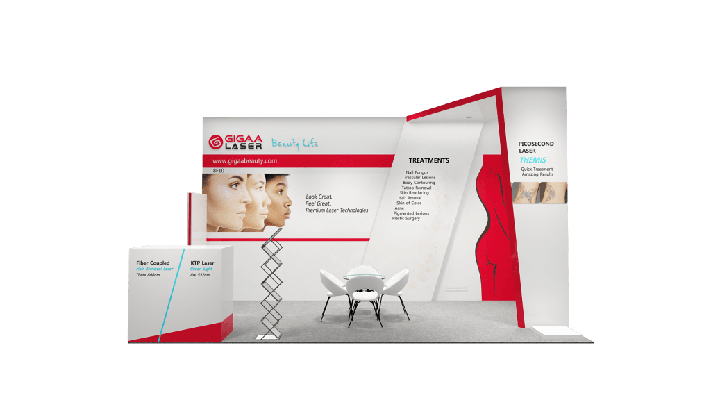 Beautyworld Middle East GIGAA Laser booth rendering