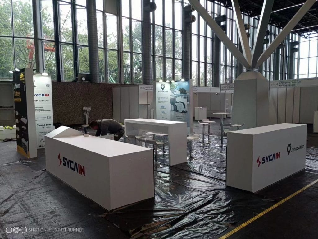 Interclean Amsterdam trade fair SYCAIN Booth on-site front-view