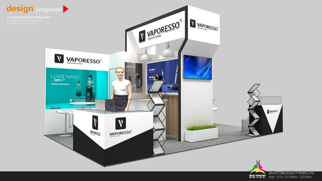 VAPEXPO Paris 2019 VAPORESSO Booth rendering
