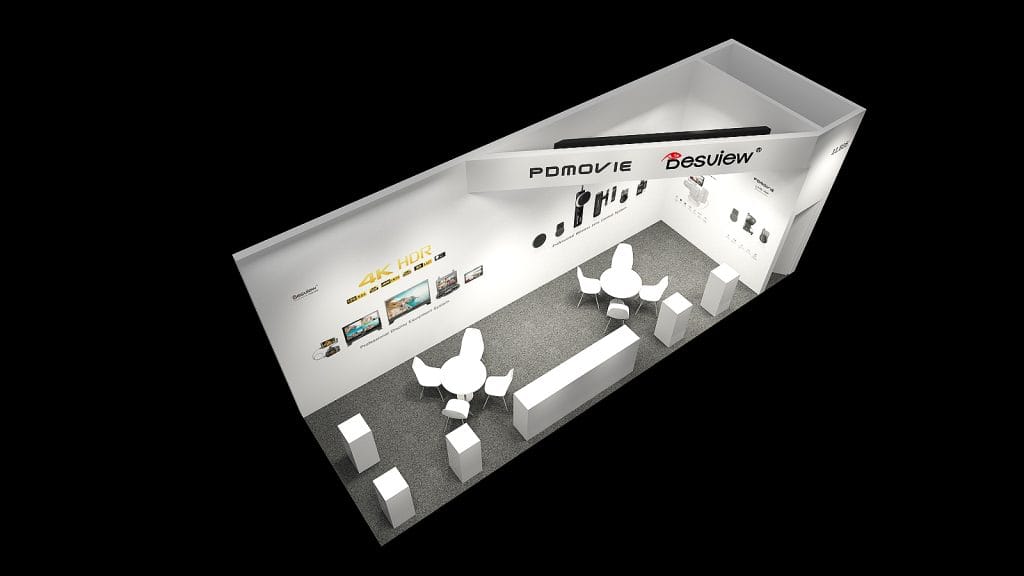 International Broadcasting Convention (IBC) PDMOVIE Booth Rendering top-view