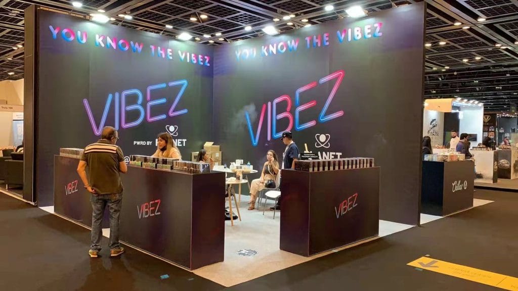 Vape and Electronic Cigarette Trade Expo VIBEZ Booth