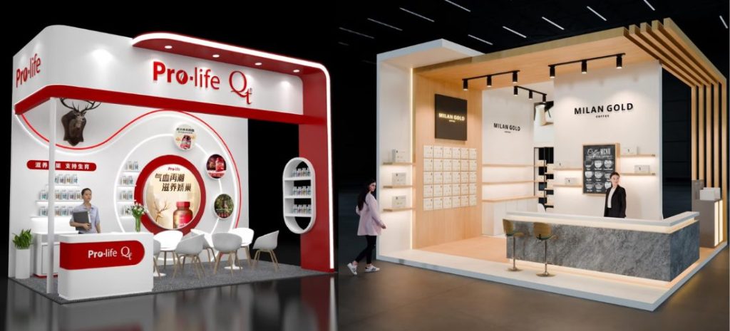 Custom trade show booth design, Technology industry booth,modern booth, island trade show booth,glasses industry booth,health industry booth.
