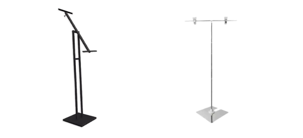 Retractable display stand,black display stand,white display stand