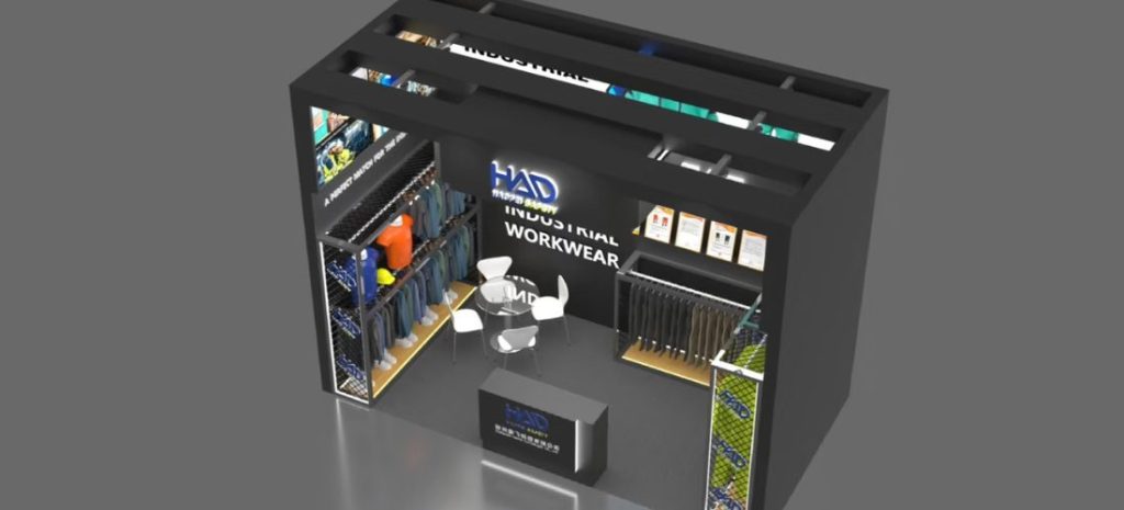 HAD's booth,Black booth,Clothing booth,10x20 booth