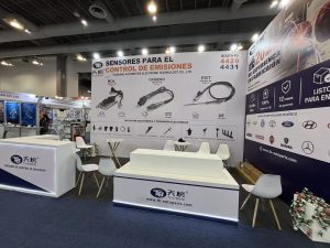 Africa exhibition booth builder NeoBooths constructed for TianBang automotive sensors at Nigeria auto parts trade fair in Lagos
